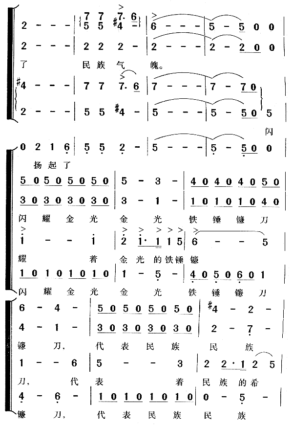 《在灿烂阳光下》简谱