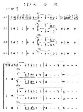 《大会师》简谱