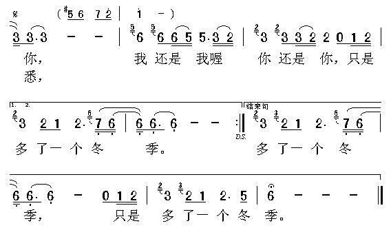 《冬季到台北来看雨》简谱