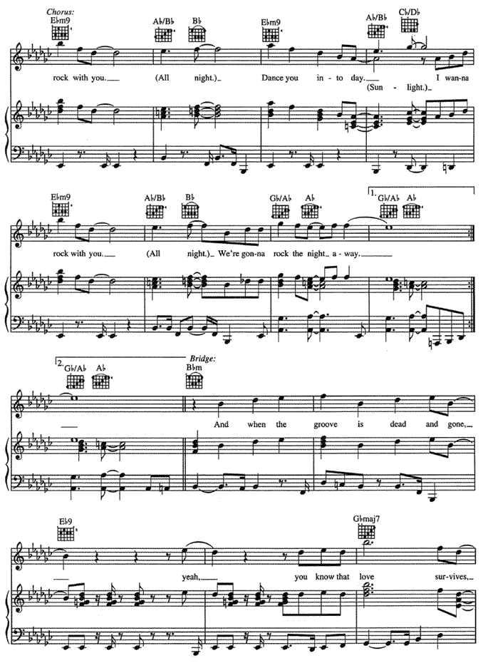 《Rock With You》五线谱