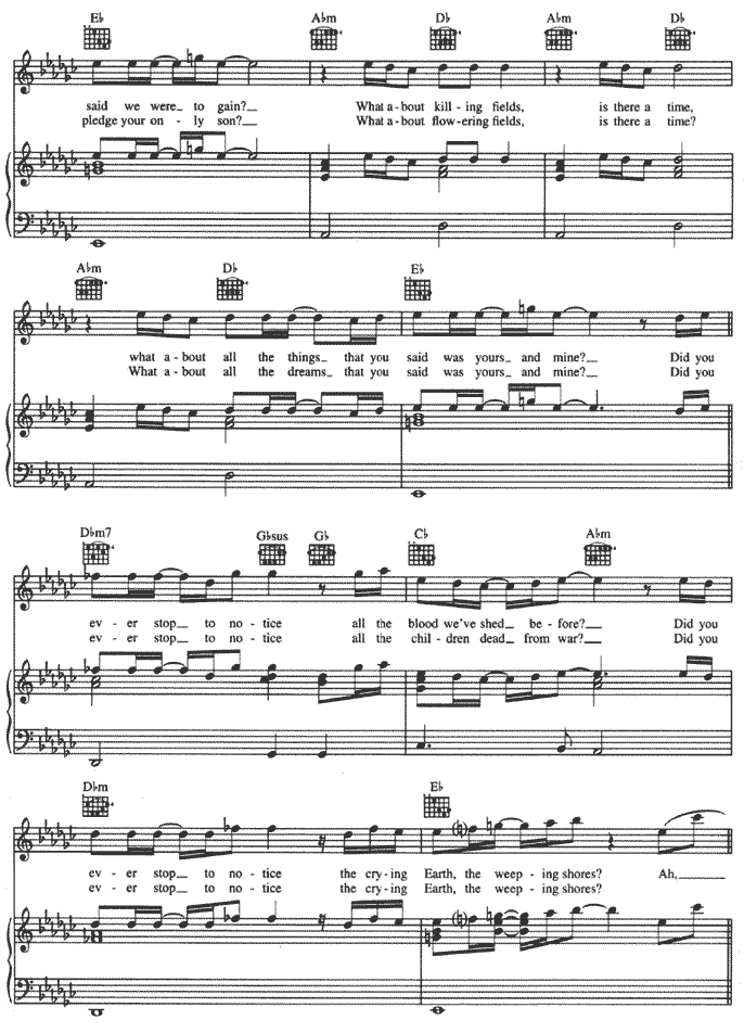 《Earth Song》五线谱