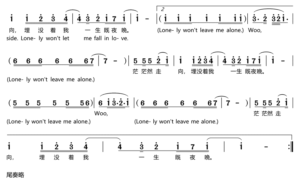 《千亿个夜晚》简谱