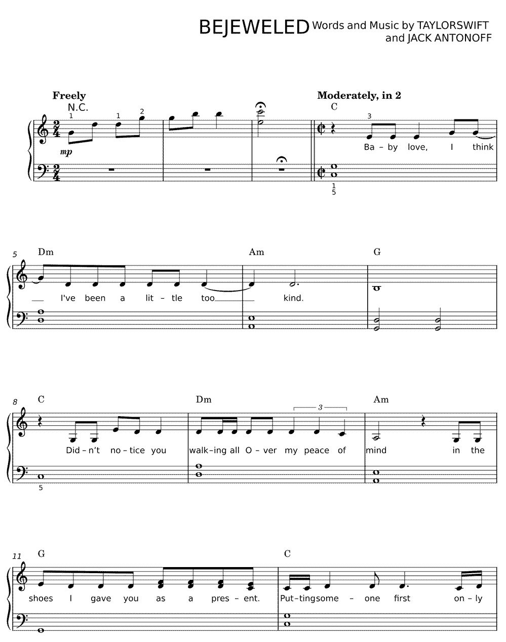 《Bejewelled 珠光宝气》简谱
