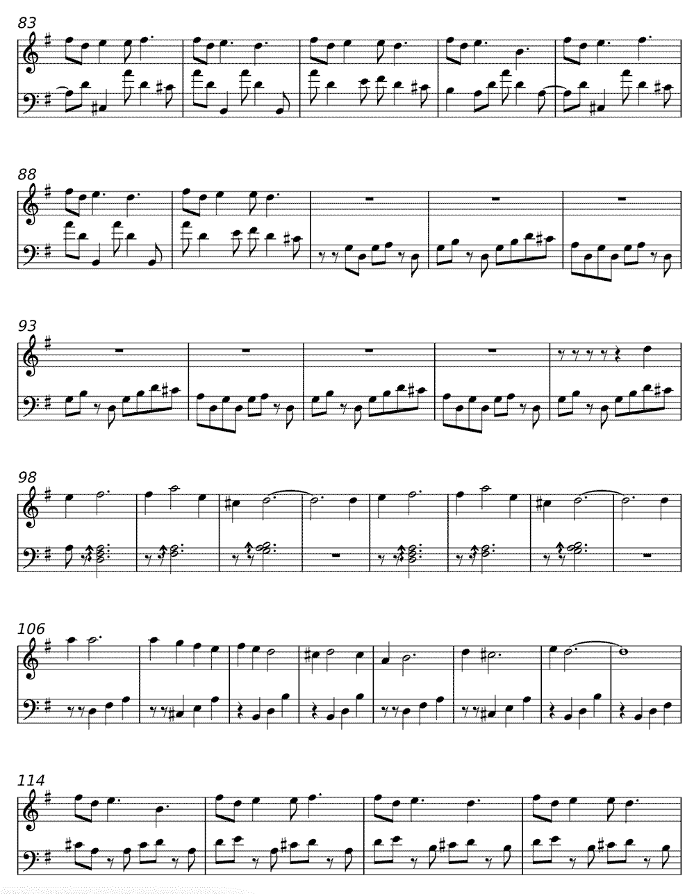 《Take Me Hand》五线谱