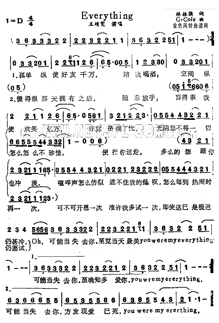 《Everything》简谱