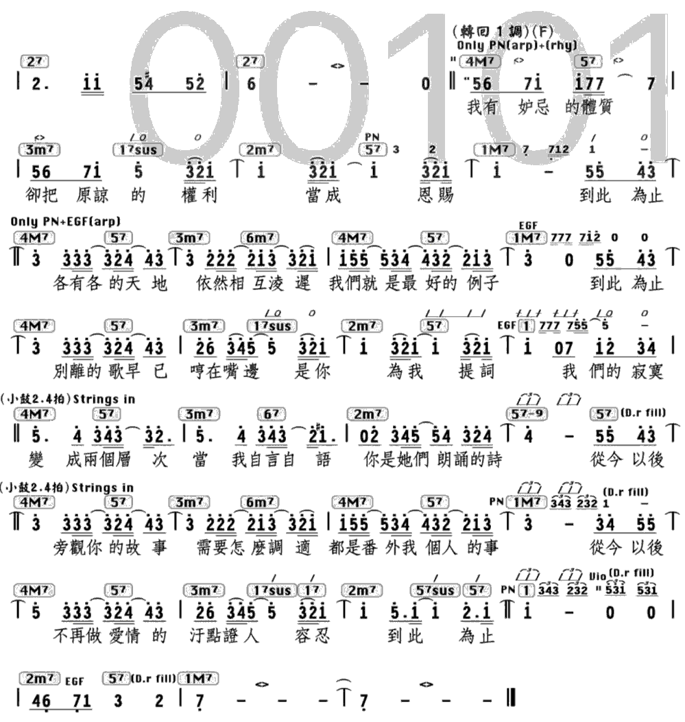 《到此为止》简谱