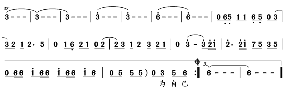 《为自己干杯》简谱